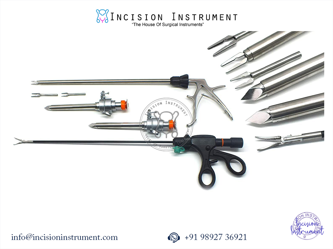 Laparoscopic 10mm clip applicator trocar and 5mm bipolar Maryland grasper set