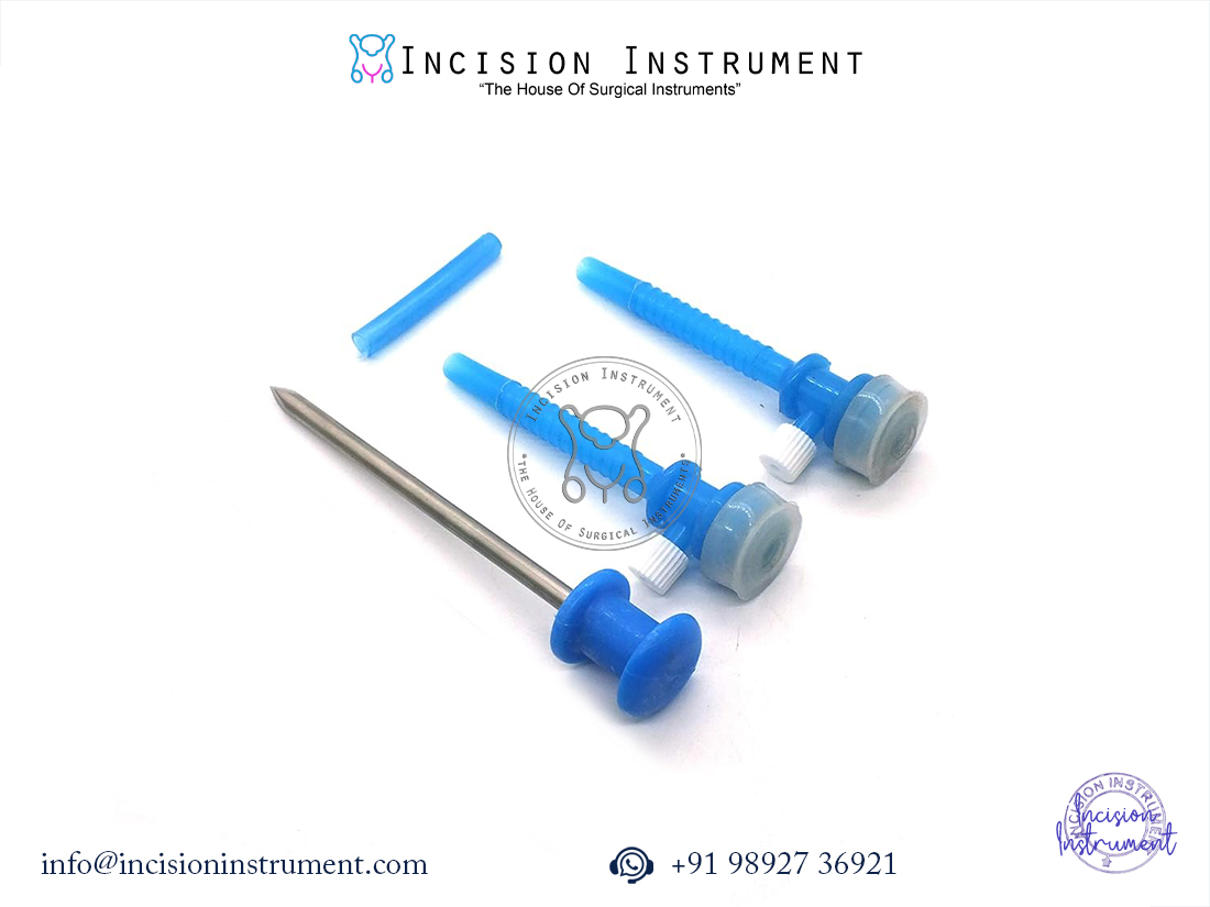 Laparoscopic 5mm Apple Trocar Disposable Surgical Instrument 4PC Set CE Certified