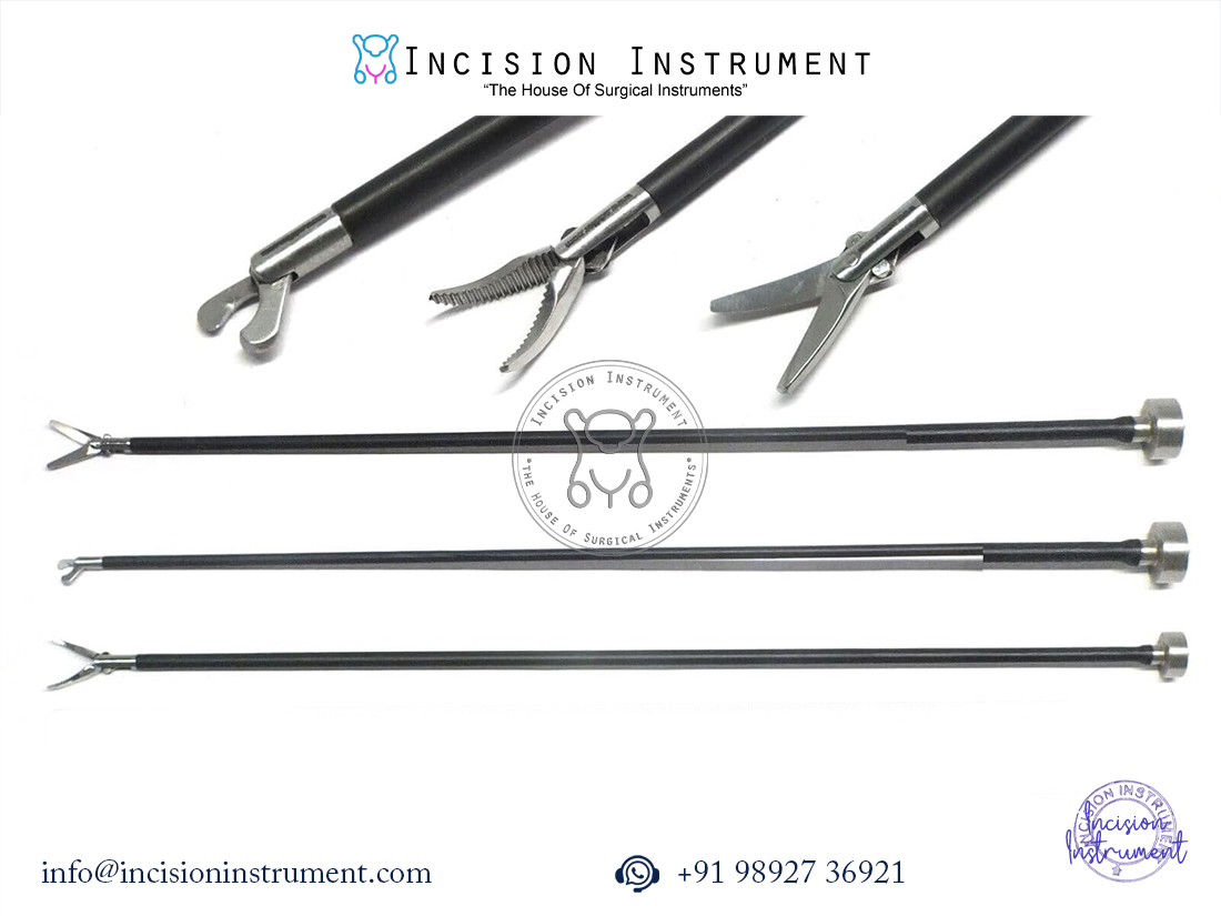 Laparoscopic 5mm curved hook scissor Maryland grasper stainless steel instrument