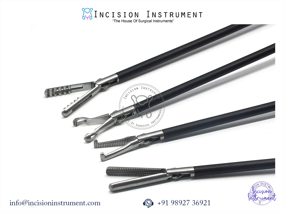Laparoscopic 5mm endo clinch curved scissor mixter debakey grasper set