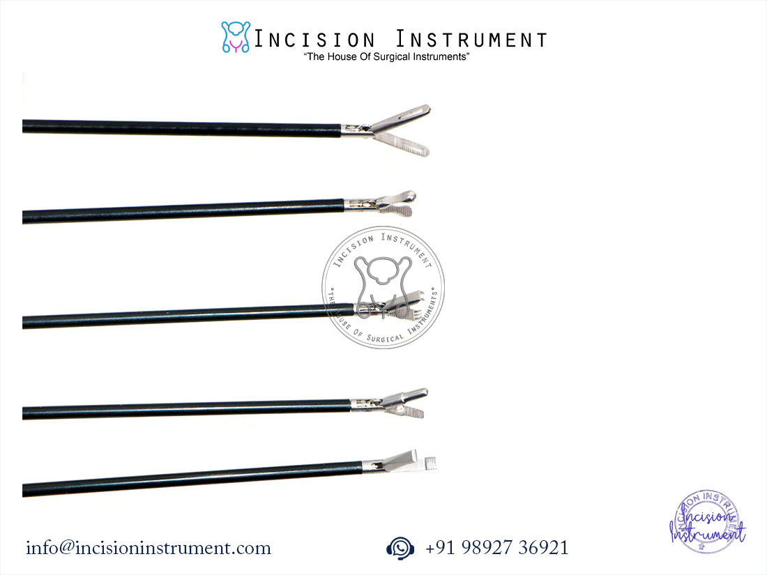 Laparoscopic 5mm grasper and dissector set Cobra claw Dolphin Duck Bill Fundus Allies CE certified