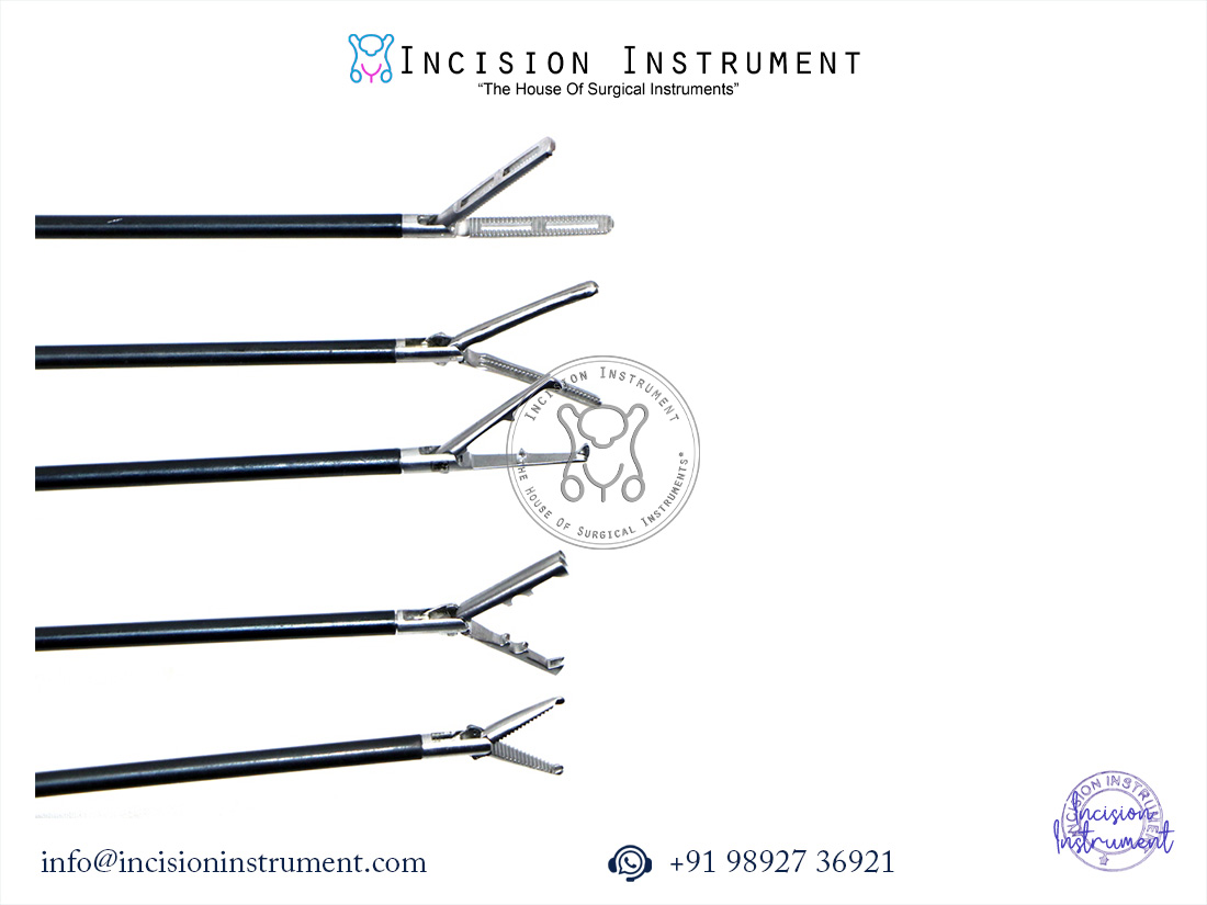 Laparoscopic Claw Rat Tooth Tenaculum Hunter Crocie Olmi Grasper Forceps 5mm CE Certified