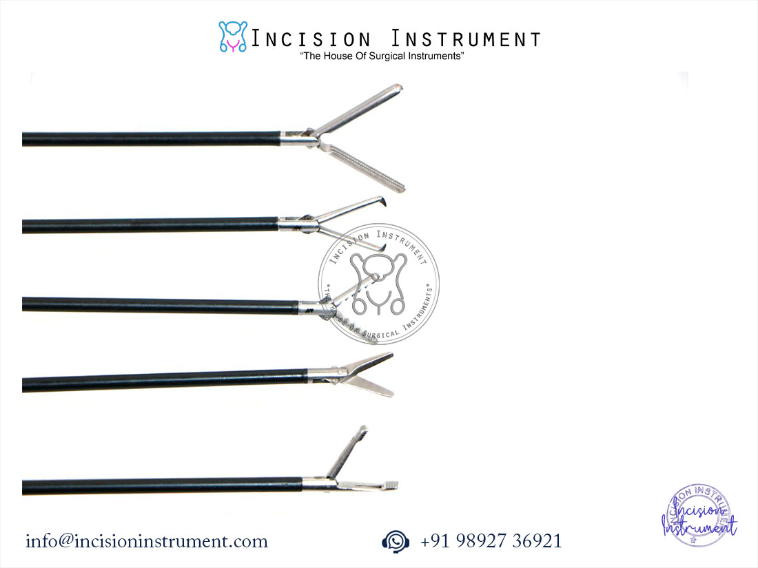 Laparoscopic 5mm Hunter Tenaculum Allies Straight Scissors Alligator Grasper CE Certified