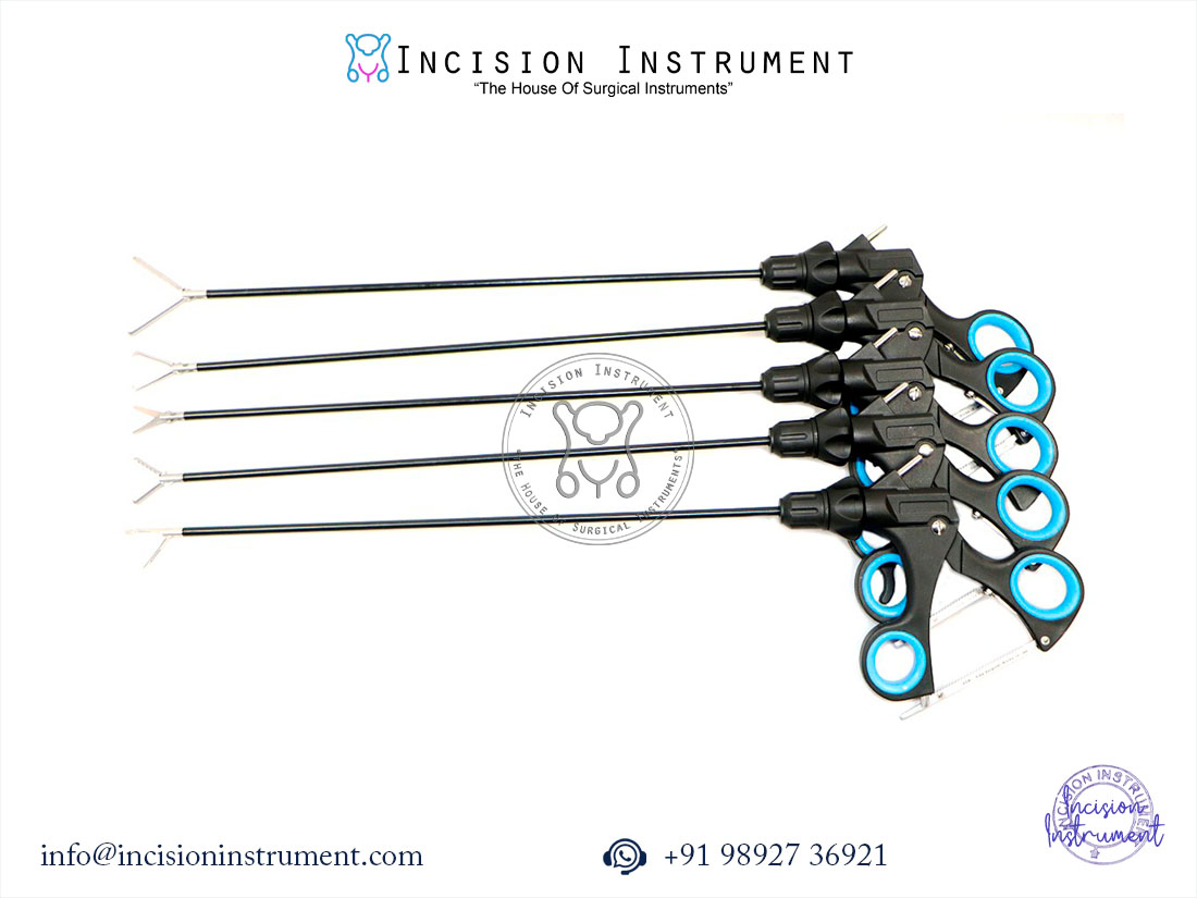 Laparoscopic 5mm Hunter Tenaculum Allies Straight Scissors Alligator Grasper CE Certified