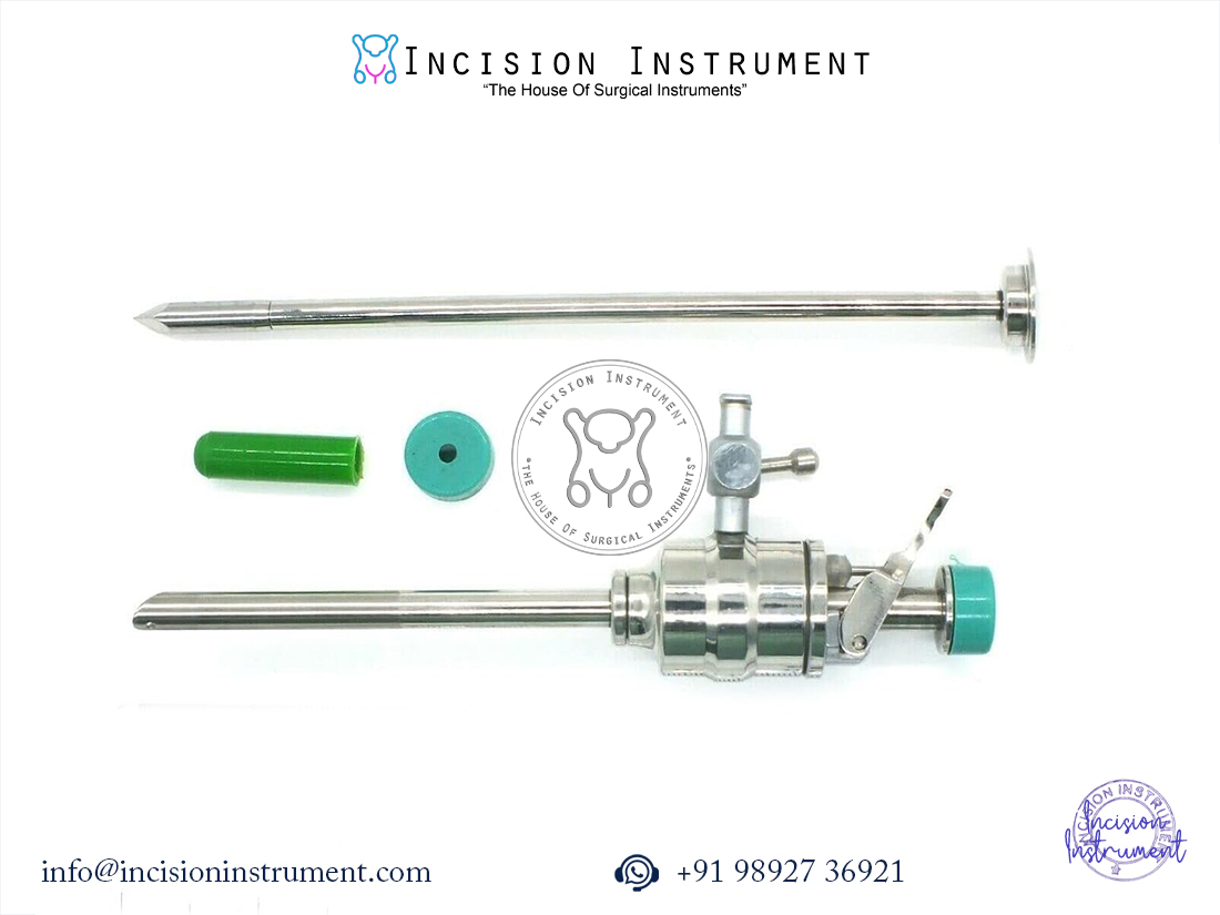 laparoscopic 5mm oblique trocar with cannula stainless steel CE