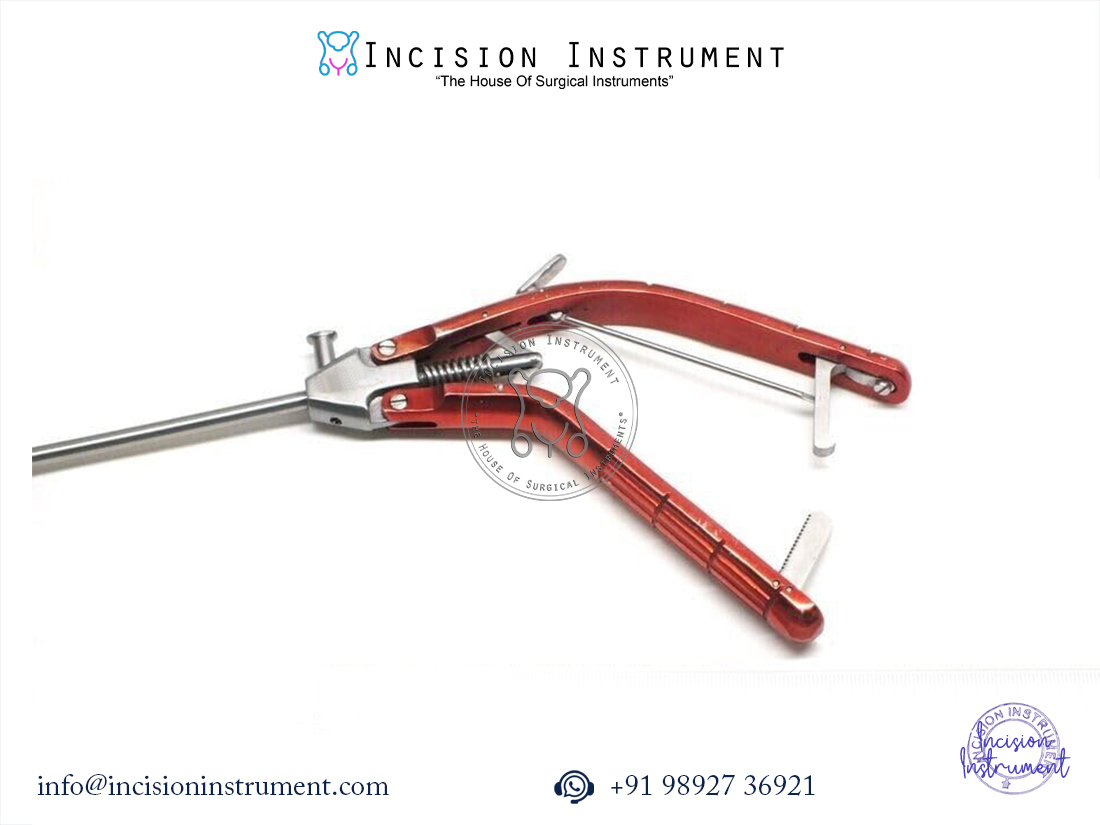 Laparoscopic 5mm Storz type curved needle holder left hand stainless steel instrument