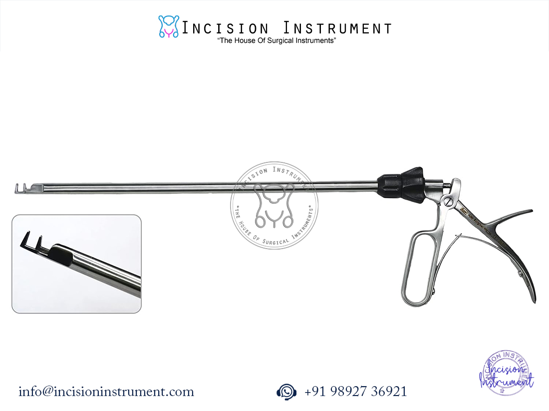 Laparoscopic 90 degree clip applicator reusable stainless steel surgical set of 25