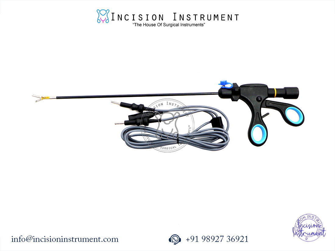 Laparoscopic bipolar fenestrated bowel dissector 5mm stainless steel surgical instrument with bipolar cable