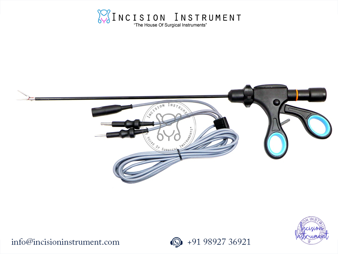 Laparoscopic bipolar diathermy cutter dissector 5mm with cable stainless steel surgical instrument
