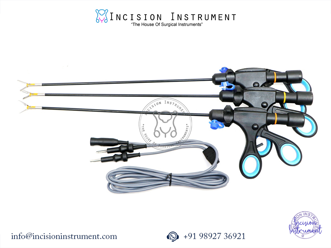 Laparoscopic Bipolar Maryland Ruby Fenestrated Diathermy Cutter 5mm CE Certified Instrument