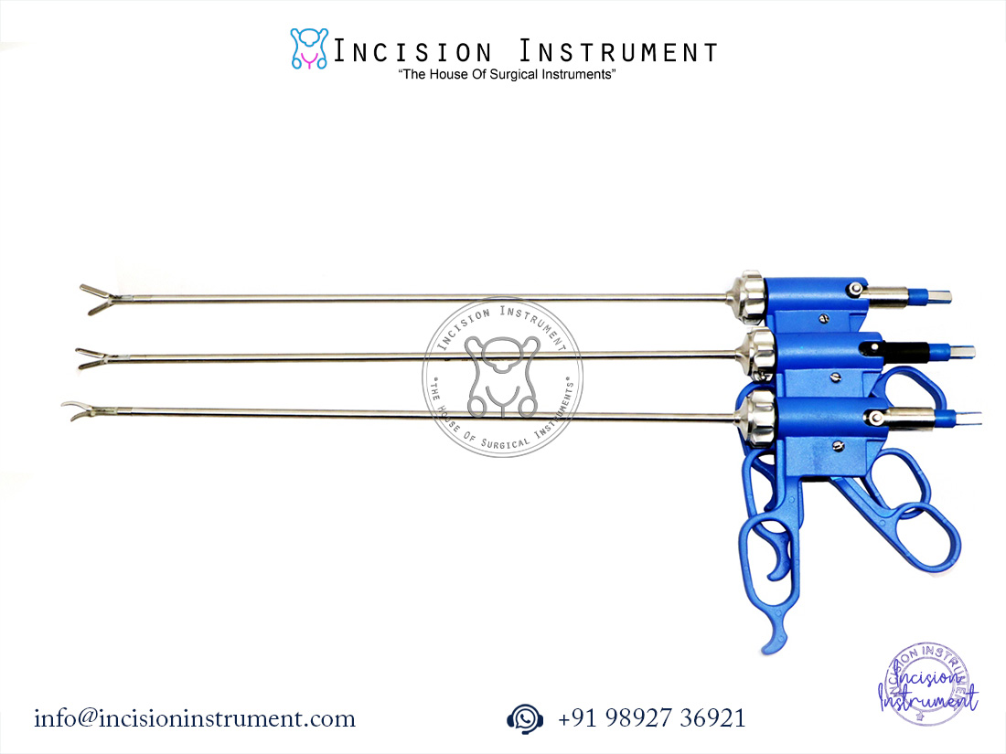 Laparoscopic Bipolar Maryland Ruby Fenestrated Forceps 5mm x 330mm CE Certified