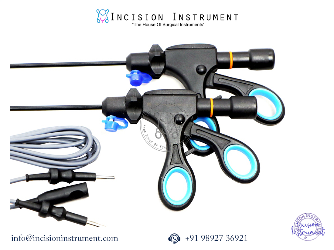 Laparoscopic Bipolar Maryland Ruby Forceps 5mm x 330mm with Bipolar Cable CE Certified