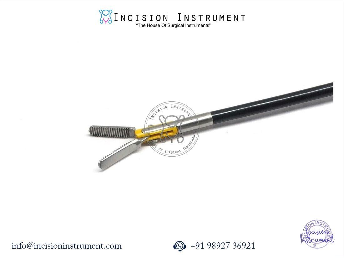 Laparoscopic Bipolar Ruby Grasper Forceps 5mm x 330mm with Bipolar Cable CE Certified