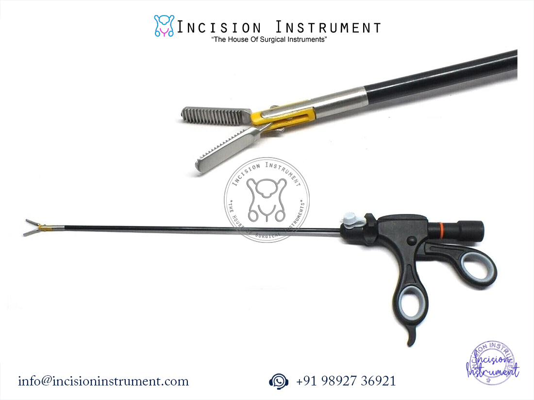 Laparoscopic Bipolar Ruby Grasper Forceps 5mm x 330mm with Bipolar Cable CE Certified