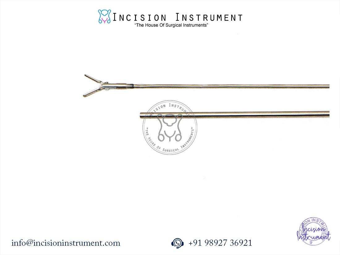 Laparoscopic Bissinger Bipolar Fenestrated Bowel Forceps 5mm x 330mm CE Certified