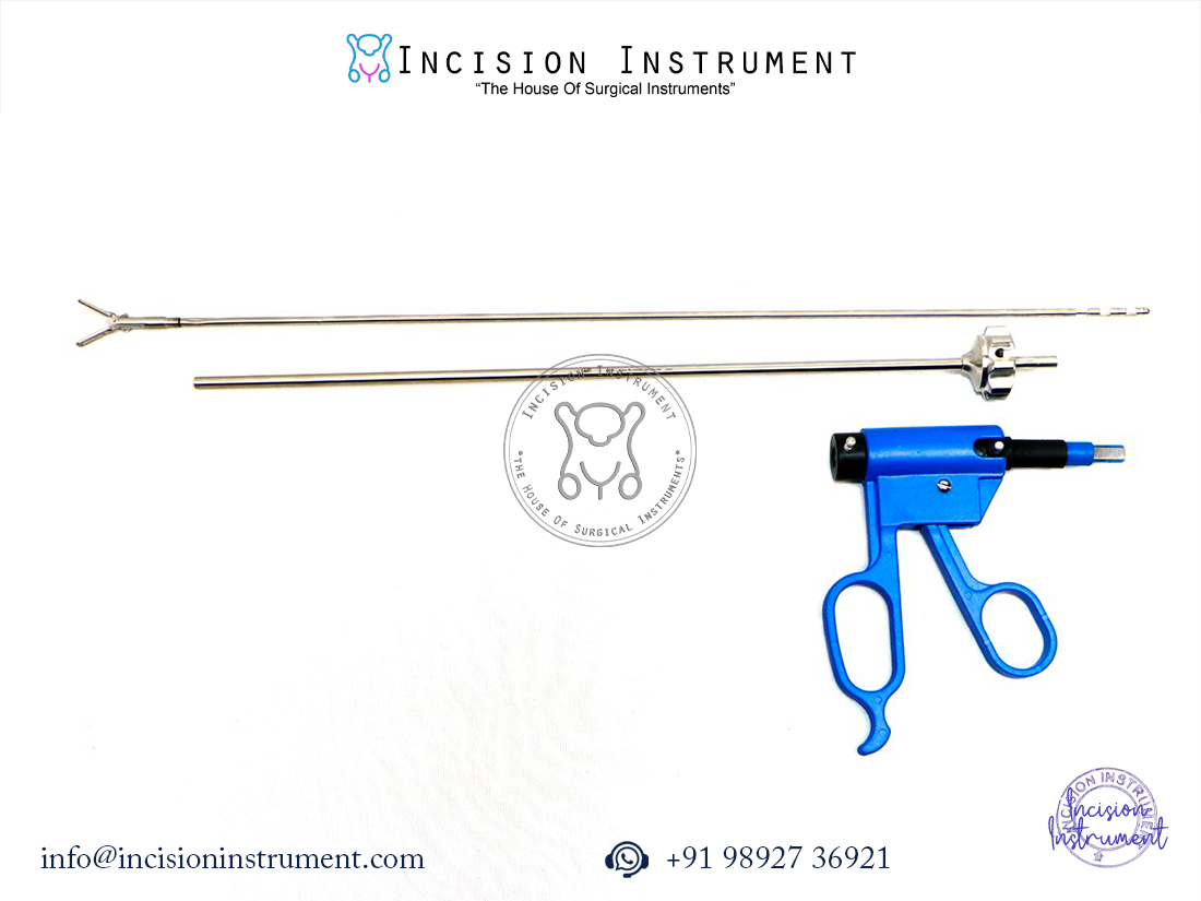 Laparoscopic Bissinger Bipolar Fenestrated Bowel Forceps 5mm x 330mm CE Certified
