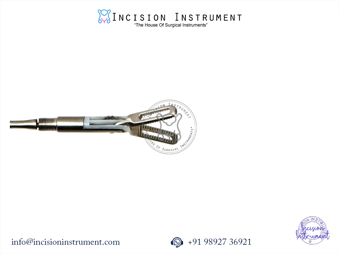 Laparoscopic Bissinger Bipolar Fenestrated Bowel Forceps 5mm x 330mm CE Certified
