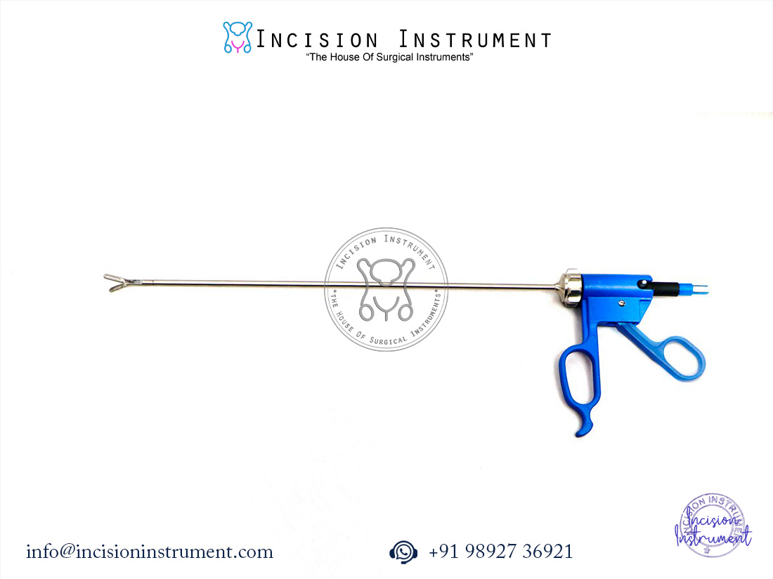 Laparoscopic Bissinger Bipolar Fenestrated Bowel Forceps 5mm x 330mm with cable