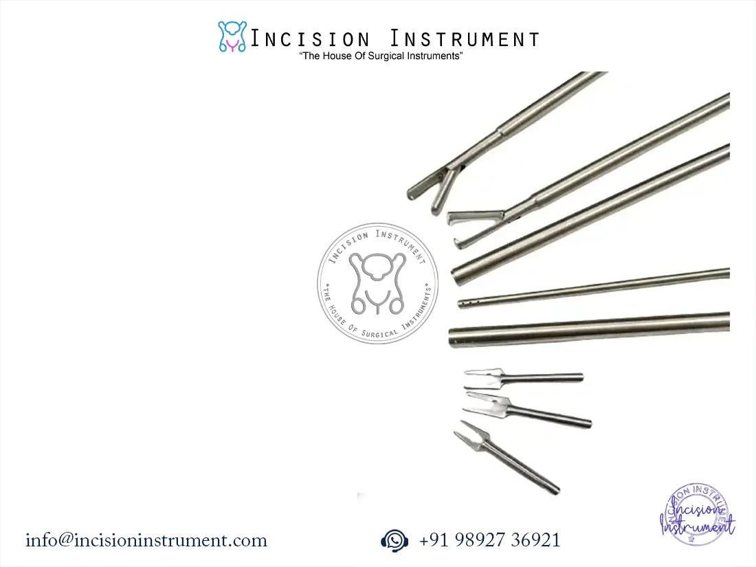 Laparoscopic clip applicator spoon forceps surgical instrument set of 4 pieces CE certified