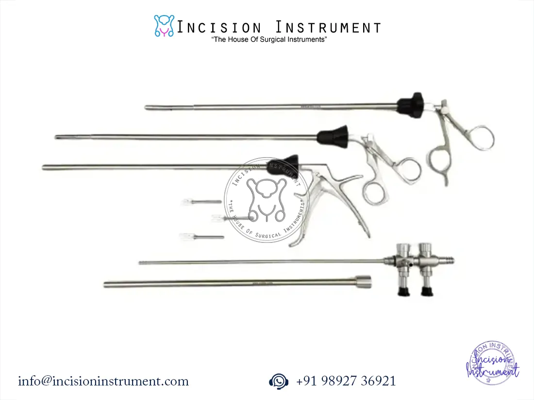 Laparoscopic clip applicator spoon forceps surgical instrument set of 4 pieces CE certified