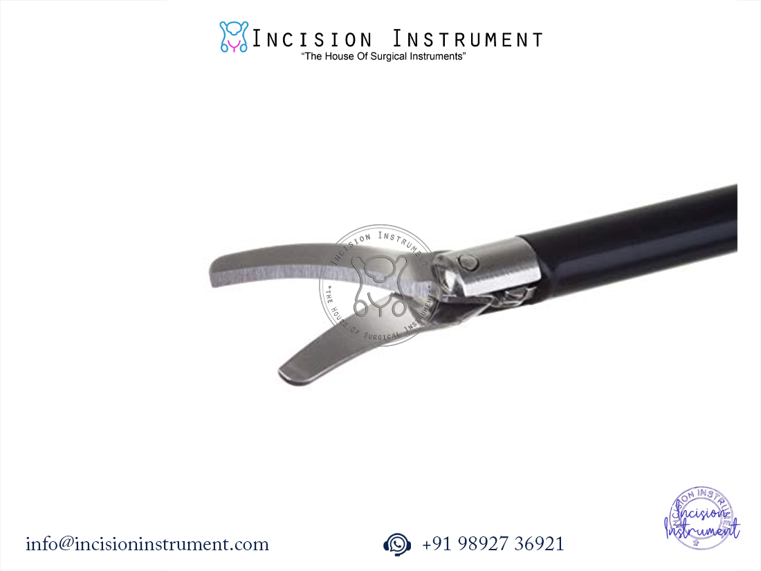 Laparoscopic curved scissor forceps reusable CE certified stainless steel surgical instrument