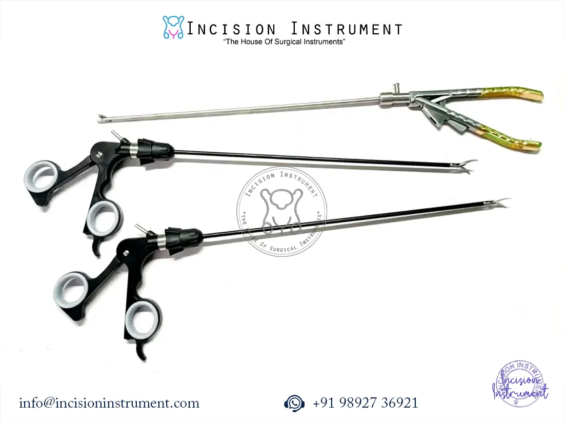 Laparoscopic curved scissor needle holder and Maryland grasper 5mm stainless steel CE certified