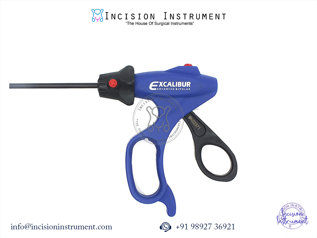 EXCALIBUR laparoscopic bipolar vessel sealer and cutter with golden tip and cable, CE certified, reusable, anti-rust