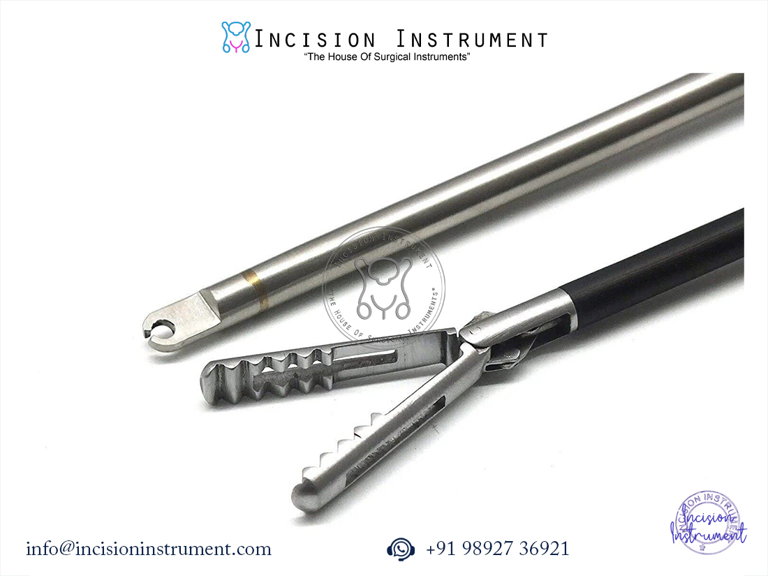 Laparoscopic endo clinch grasper with knot pusher 5mm 330mm stainless steel instrument