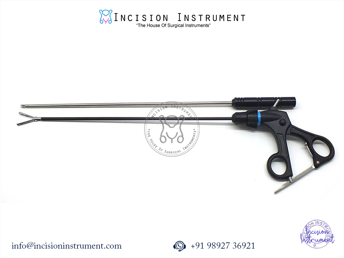 Laparoscopic endo clinch grasper with knot pusher 5mm 330mm stainless steel instrument