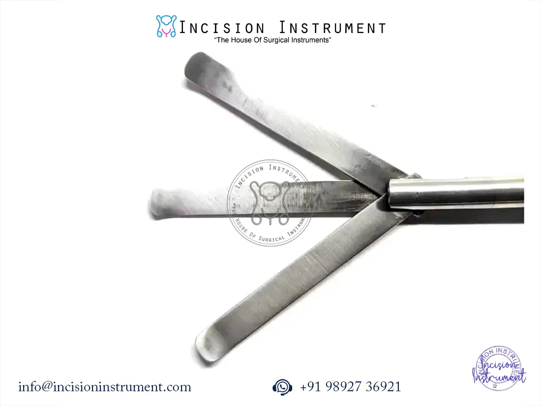 Laparoscopic fan retractor 3 prong 10mm x 330mm reusable CE certified surgical instrument