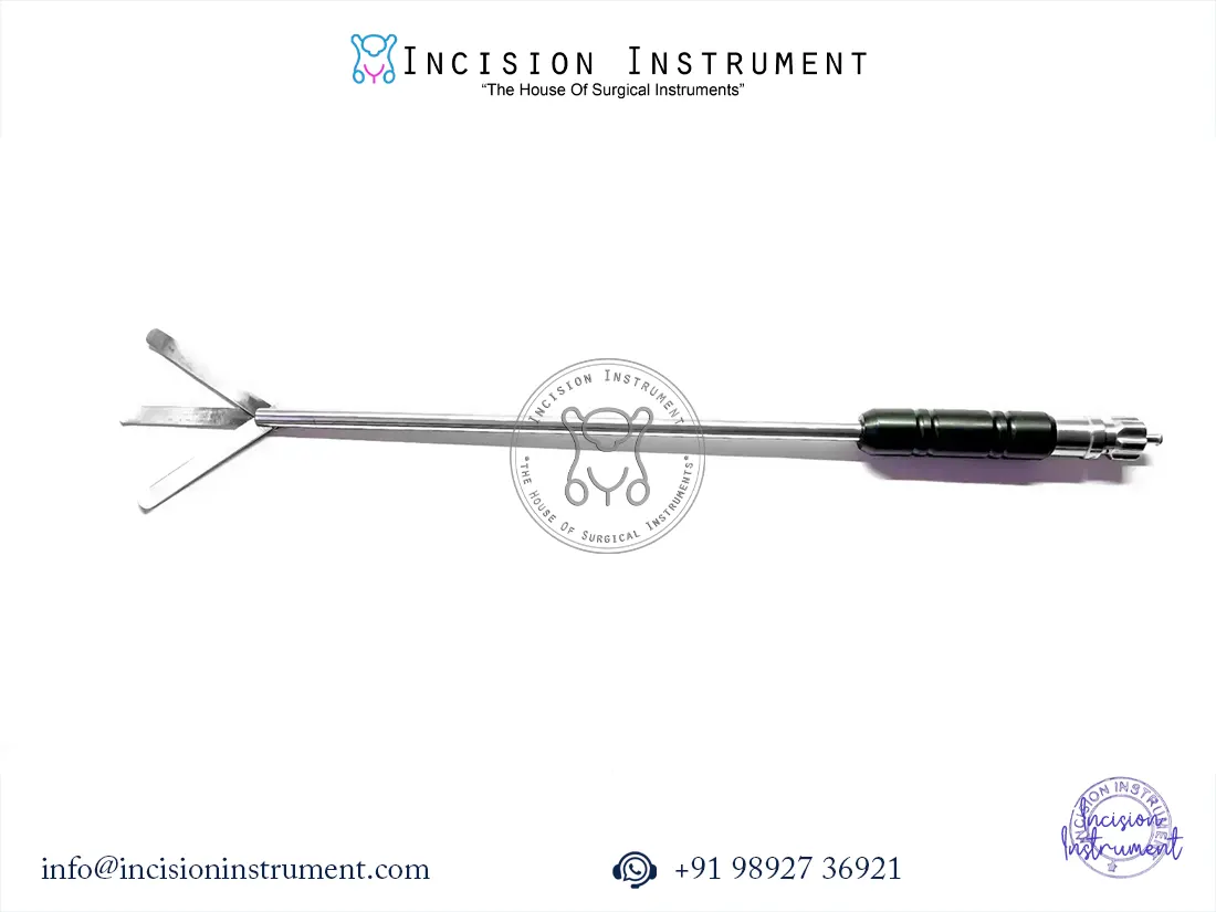 Laparoscopic fan retractor 3 prong 10mm x 330mm reusable CE certified surgical instrument