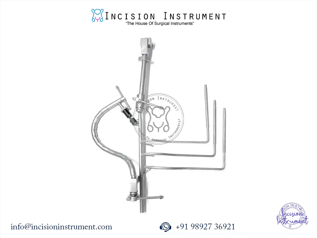 Laparoscopic flexible Nathanson liver retractor with 3 hook reusable CE certified instrument