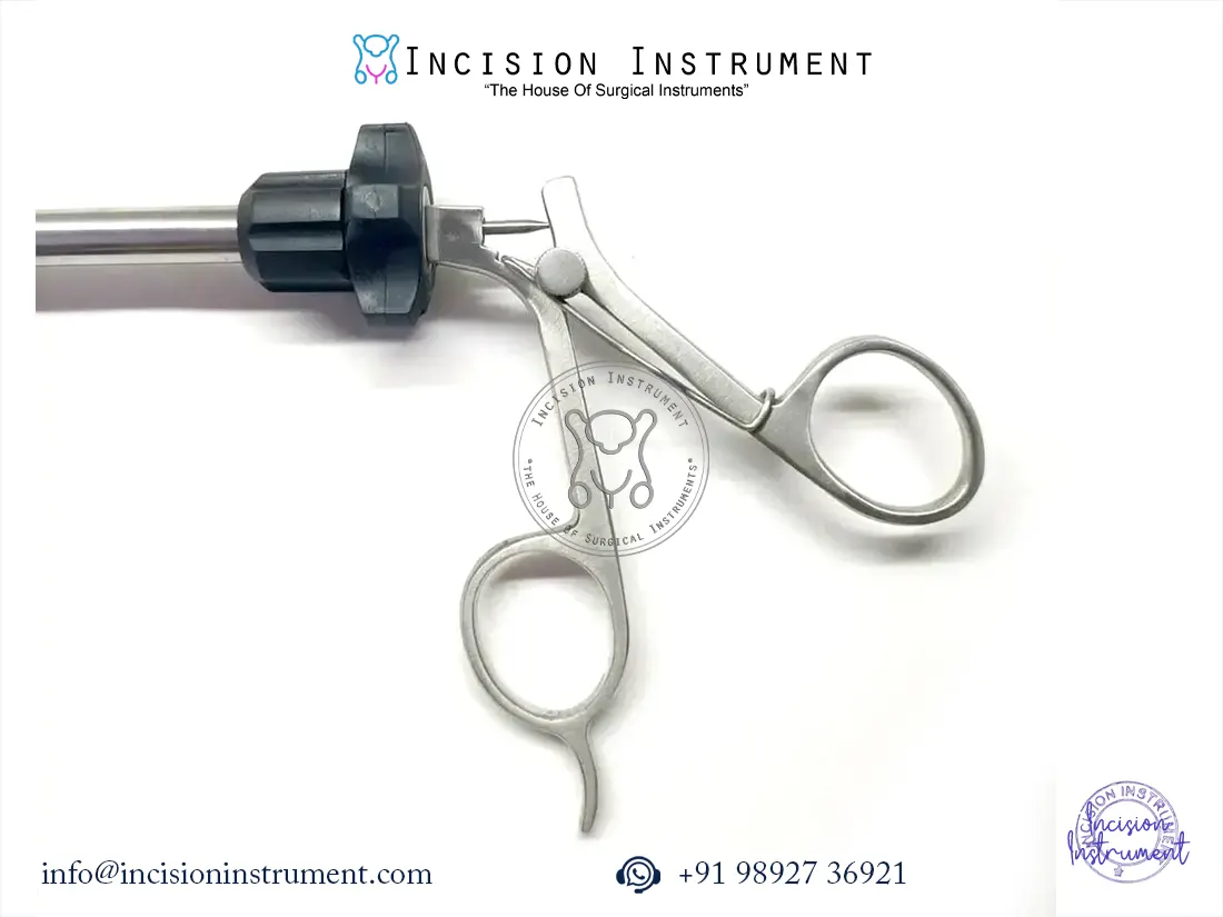 Laparoscopic gall bladder extractor 10mm x 330mm reusable CE certified stainless steel instrument