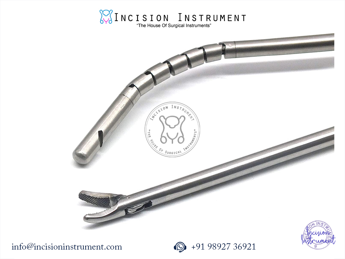 Laparoscopic Gold Finger Liver Retractor with 5mm curved holder reusable CE certified surgical instrument