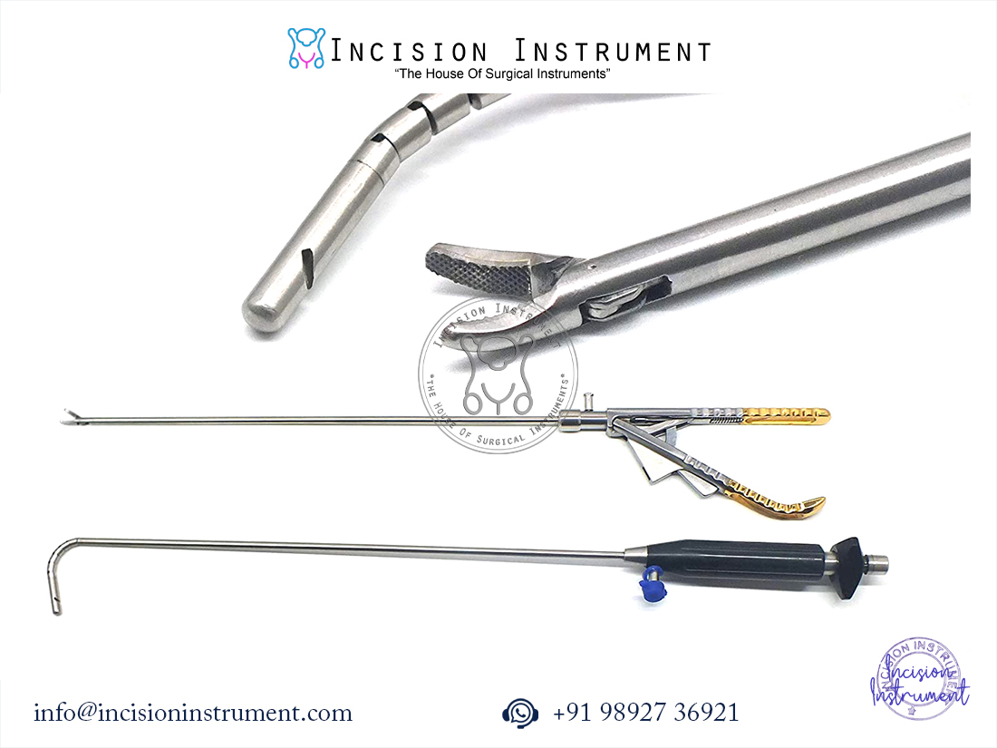 Laparoscopic Gold Finger Liver Retractor with 5mm curved holder reusable CE certified surgical instrument