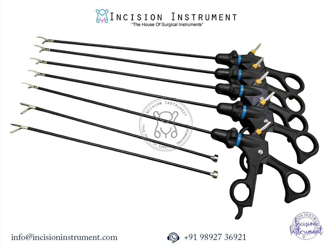 7 pcs laparoscopic Maryland and fenestrated grasper forceps 5mm x 330mm CE certified surgical instruments