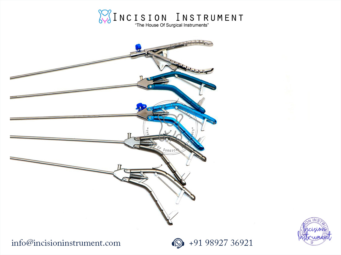 Laparoscopic 5mm Needle Holder Set Ethicon Gun Type Curved Straight Self Riding CE Certified