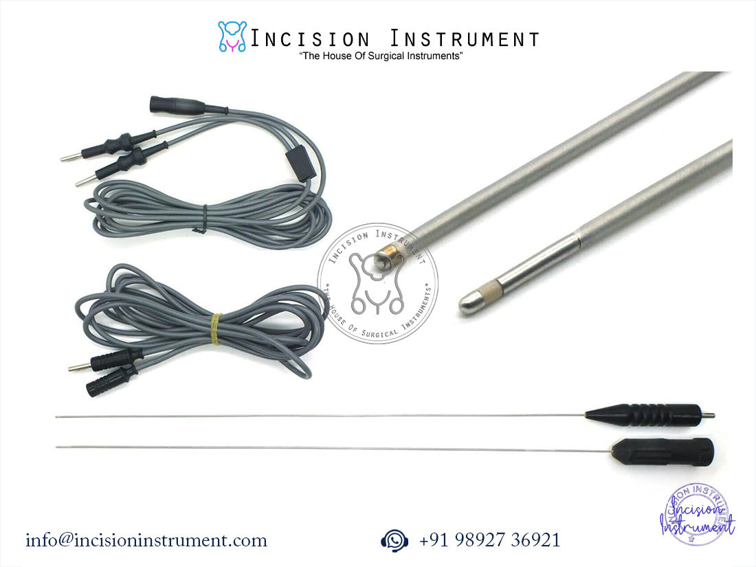 Laparoscopic hysteroscopy monopolar and bipolar ball electrode set with cables reusable CE certified surgical instruments