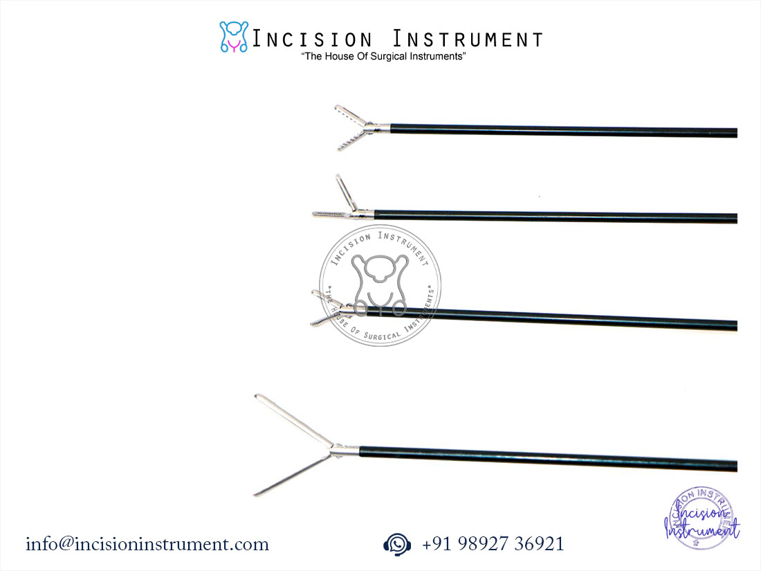 Laparoscopic 5mm grasper forceps set Hunter Tube Holding Oviduct serrated DeBakey CE certified