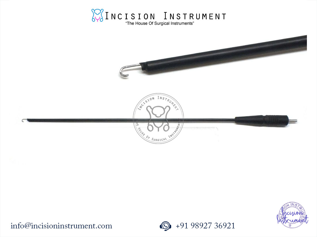 7Pc Laparoscopic Hook, Spatula, Myoma Screw & Knot Pusher Surgical Instruments 5mm x 330mm