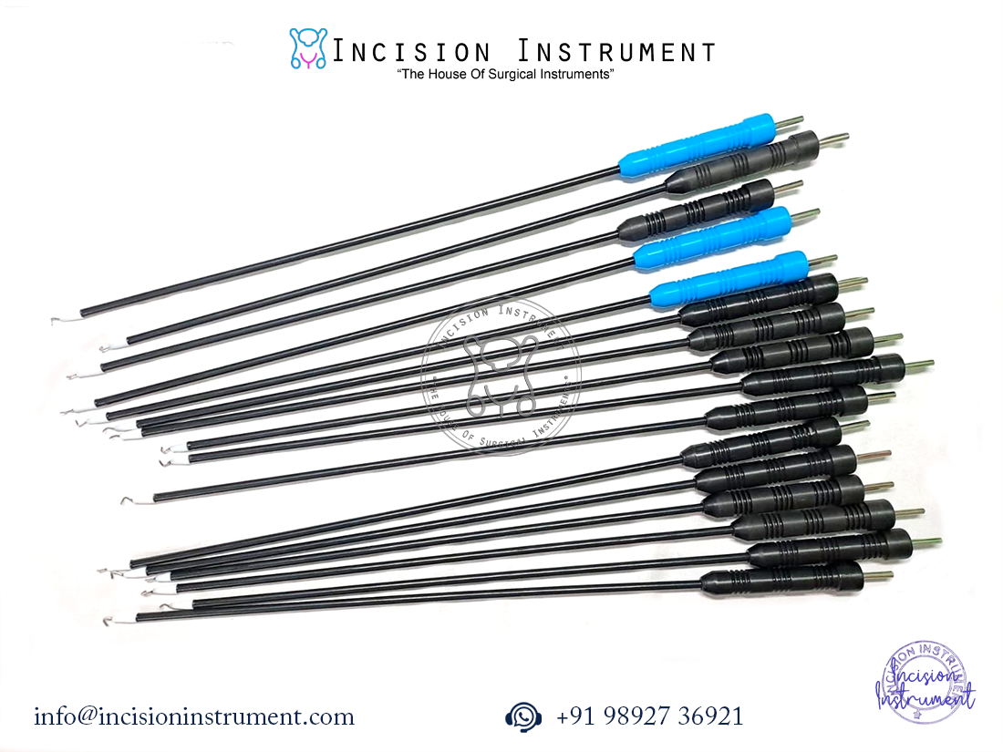 Laparoscopic L-hook 5mm x 330mm reusable stainless steel surgical instruments set of 25