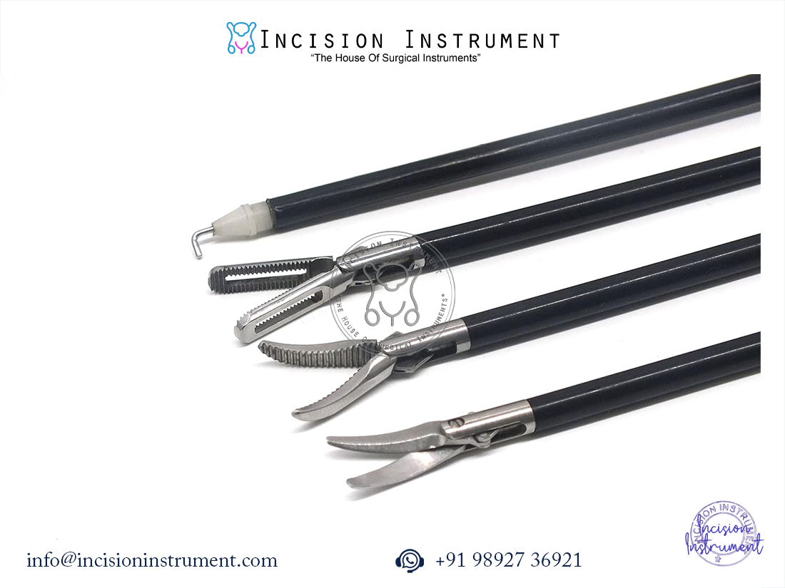 Laparoscopic Maryland bowel scissor and L-hook instrument set 5mm