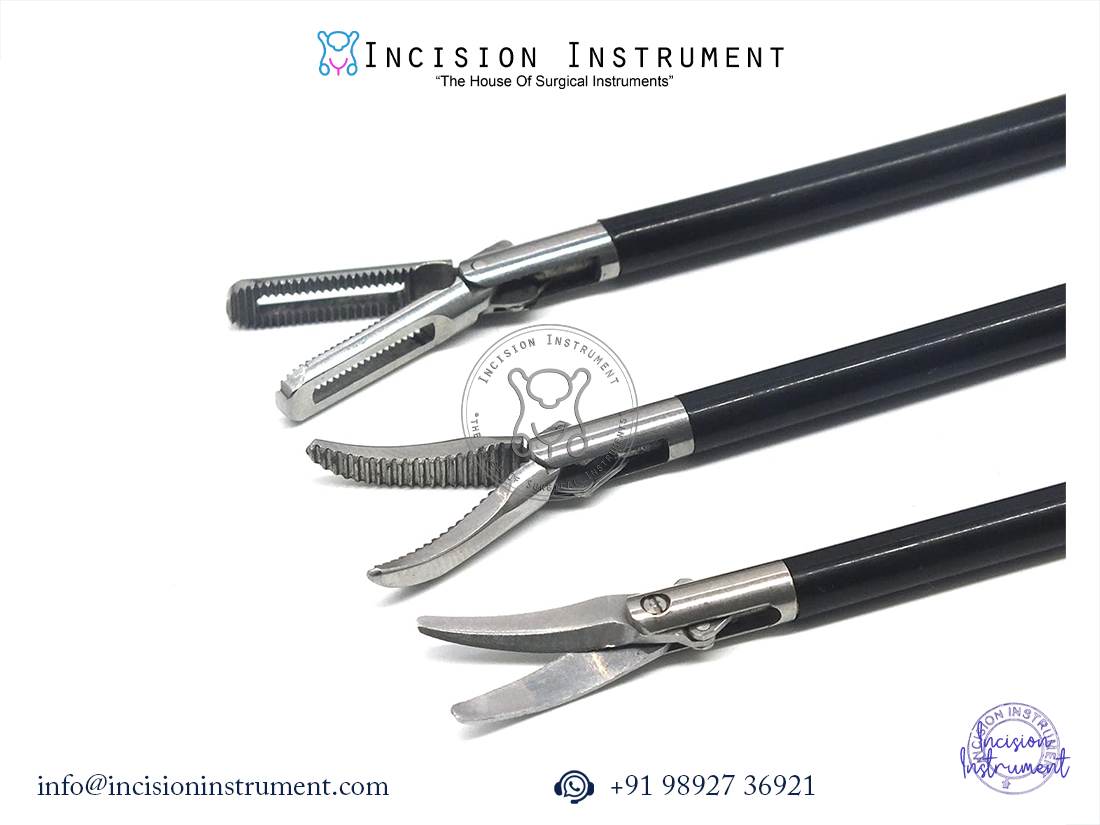 Laparoscopic Maryland bowel and curved scissor grasper set 5mm