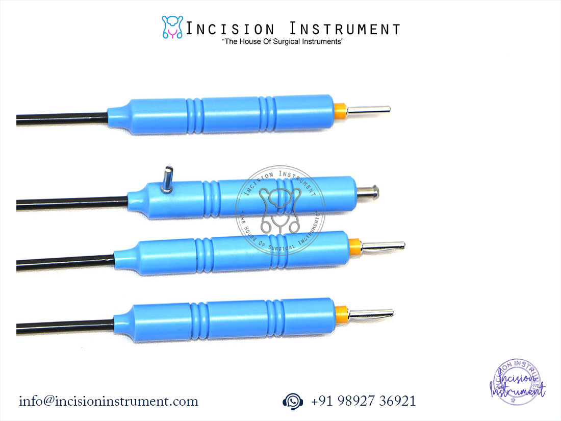 Laparoscopic monopolar electrode set L-hook J-hook spatula aspiration needle 5mm stainless steel CE certified