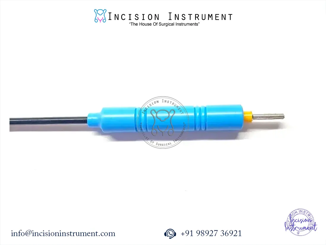 Laparoscopic monopolar J-Hook 5mm x 330mm reusable surgical instrument CE certified stainless steel