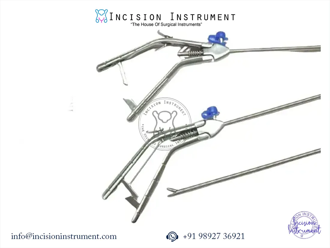 Laparoscopic straight needle holder 5mm x 330mm stainless steel reusable CE certified surgical instrument set