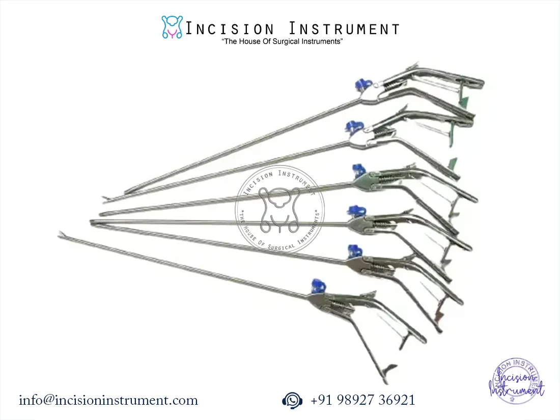 Laparoscopic straight needle holder 5mm x 330mm stainless steel reusable CE certified surgical instrument set