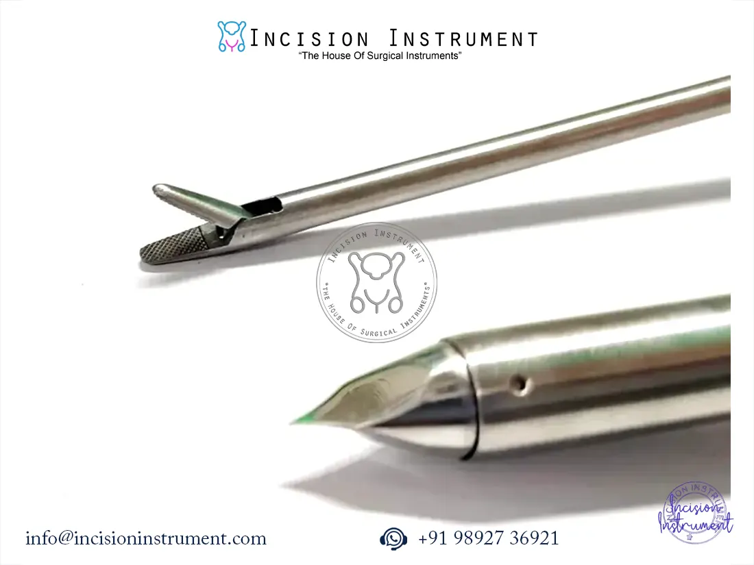 Laparoscopic needle holder and trocar 10mm stainless steel reusable CE certified surgical instrument