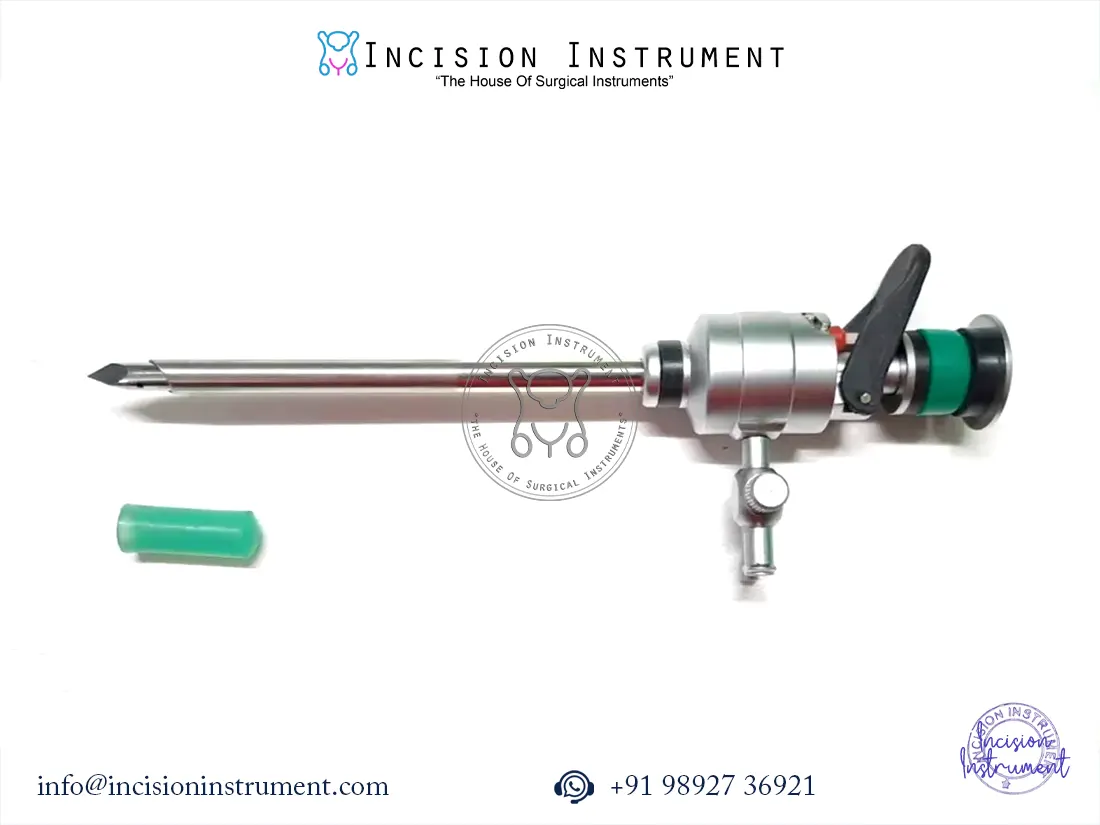 Laparoscopic 5mm oblique cut trocar cannula pyramidal tip