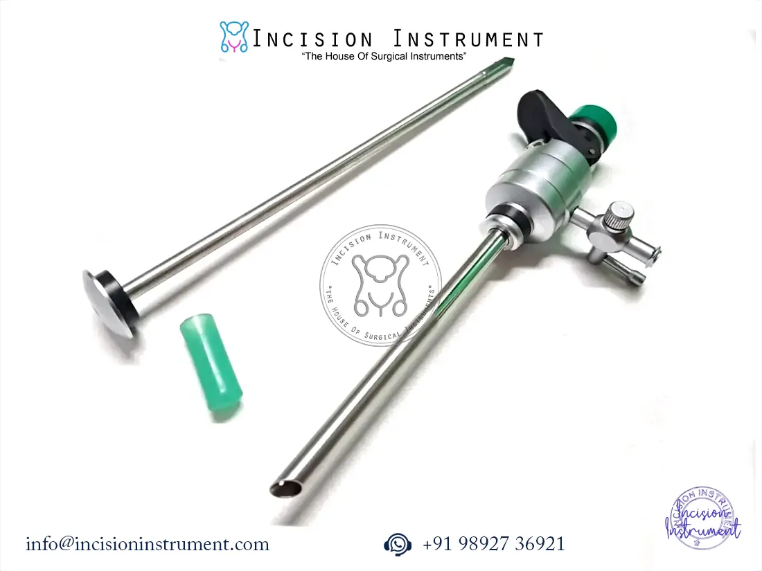 Laparoscopic 5mm oblique cut trocar cannula pyramidal tip